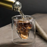 Copos de vidro de caveira 2575150250ml cristal transparente designer criativo festa bar vodka cer…