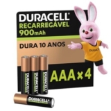 Duracell Pilha Recarregável AAA 900mAh Palito Com 4 Unidades — 28% OFF
