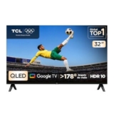Smart TV TCL 32 Polegadas HD QLED S5K WiFi Bluetooth Google TV 2 HDMI HDR10 Dolby Audio 32S5K em …