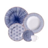 Aparelho de Jantar Tramontina Abstratta em Porcelana Decorada 20 Peças em promoção na Amazon