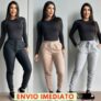 Achamos: Calça Moletom Feminina Jogger por R$ 42,46