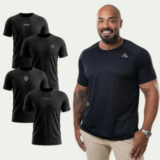 Kit 5 Camisetas Dry Black Esporte Alpha: de R$ 249,50 por R$ 113,39