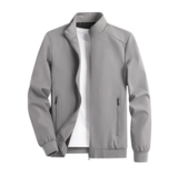Primavera e outono masculino fino jaqueta casual cor sólida gola cardigan jaqueta masculina espor…