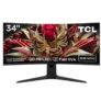 Monitor Gamer Curvo TCL 34 Polegadas QLED Mini LED WQHD R83Q 180Hz 1ms (GtG) HDR 1400 nits 34R83Q…