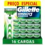 Carga para Aparelho de Barbear Gillette Mach3 Sensitive 16 unidades: de R$ 130,66 por R$ 86,31