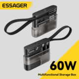Conjunto de Cabo USB Tipo C Essager PD 60W para Carregamento Rápido e Sincronização de Dados para…