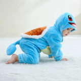 Macacão bebê anime pokemon meninos meninas squirtle cosplay kigurumi azul em promoção na Aliexpress