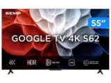 Smart TV 55″ TCL 4K LED 55S62 Google TV AiPQ Pro Google Assistente 3 HDMI e USB com 61% de desconto