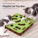 Quebra-cabeça brinquedo feltro para gato com bolas — 44% OFF