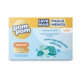 Kit Sabonete em Barra Pom Pom Loção Hidratante com 5 unidades de 70g cada com 46% de desconto