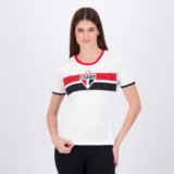 Camisa São Paulo Stencil Feminina Branca em promoção na Futfanatics