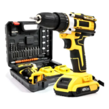 Parafusadeira Furadeira 48v Profissional 2 Baterias Sem Fio Amarelo 100-240 50/60 por R$ 179,00