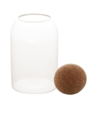 LYOR – Pote de Vidro Borossilicato Resistente ao Calor com Tampa Esfera de Rolha Clean 800ml em p…