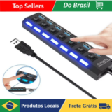 Achamos: Extensão Hub Régua Usb 2.0 – 7 Portas Pc Hd Externo Pendrive por R$ 26,17