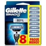 Gillette Mach3, Carga 3 Lâminas c 8 Unidades em promoção na Amazon