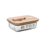 WOLFF – Manteigueira Com Espátula E Tampa De Bambu Basic 15cm X 11cm X 5cm Vidro: de R$ 41,30 por…