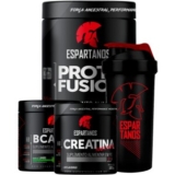 Achamos: Kit Whey Protein Fusion + Bcaa + Creatina + Shaker – Espartanos por R$ 79,99