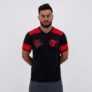 Camiseta Masculina Zico Retro Preto+Vermelho em promoção na Amazon