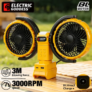 Ventilador Portátil de Cabeça Dupla 3000RPM 360 ° Ventilador de ar potente e rotativo com 3 veloc…