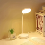 Lâmpada de mesa LED flexível 3 níveis USB por R$ 27,93