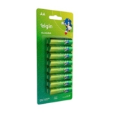 Pilha Alcalina AA com 16 unidades Elgin Comum por R$ 20,61