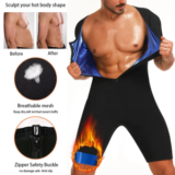 3-em-1 masculino sauna suor camisa calor captura perda de peso corpo inteiro shaper treino manga …