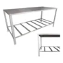 Mesa Inox 120x53x84cm Aço Inoxidável Alta Durabilidade Fácil por R$ 399,00