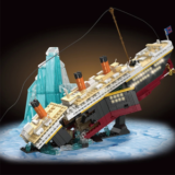 blocos de construção titanic navio de cruzeiro afundando modelo 2288 pçs: de R$ 772,79 por R$ 475,52