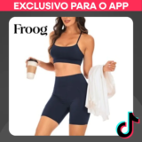 Shorts Feminino Froog Cintura Alta C Bolsos: Não Transparente: de R$ 98,03 por R$ 37,24