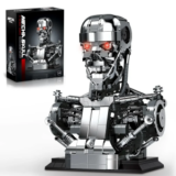 Blocos de Montar Robô Esqueleto Mecha T800 Figuras de Busto de Filme 1469 Peças por R$ 345,60