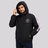 Jaqueta Inter Miami Corta Vento Preta em promoção na Futfanatics