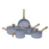 Achamos: Mimo Style, Conjunto de 5 Panelas com Tampa de Vidro Temperado Pratic Cook Grafite por R…