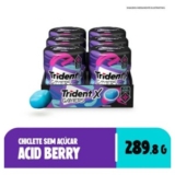 Chiclete Trident X Gamers Acid Berry Com 6 Unidades De 48,3g por R$ 47,99