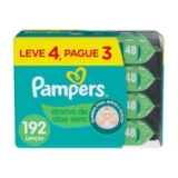 Lenços Umedecidos Pampers Aroma de Aloe Vera 192 Unidades com 38% de desconto