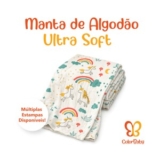 Manta Cobertor 120×100 Ultra Soft Antialérgico de Algodão para Bebês – ColorBaby em promoção na S…