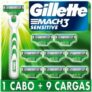 Achamos: Gillette Aparelho De Barbear Mach3 Sensitive + 9 Cargas por R$ 69,90
