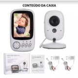 Babá Eletrônica com Monitor Visão Noturna Áudio Bidirecional Sensor de Temperatura Monitor Infant…