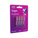 Pilha AAA Recarregável 1000mAh c 4 un. em promoção na Amazon