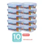 Achamos: Kit Potes Marmita Vidro 640ml Retangular Hermético 640ml por R$ 109,00